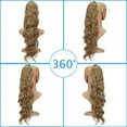 thumbnail image 4 of SAYFUT Long Curly Drawstring Ponytail 24" Synthetic Clip In Ponytail Extensions Black Color for Women Synthetic Clip on Curly Wave Ponytail Hair Pieces(613/2#/4#), 4 of 8
