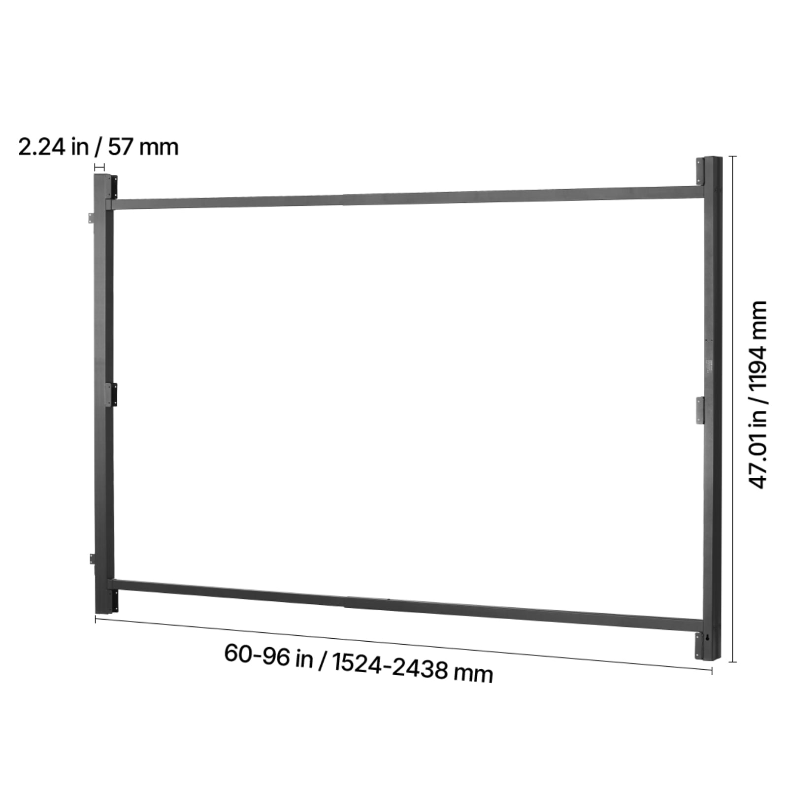 KFFKFF Gate Construction Set, Suitable for 60 to 96 in Broad Passages, Rises from 4 to 5 ft Tall Barrier, Modifiable Gate Construction Set, Sag-Resistant Complete Gate Frame Set with Latch Lock