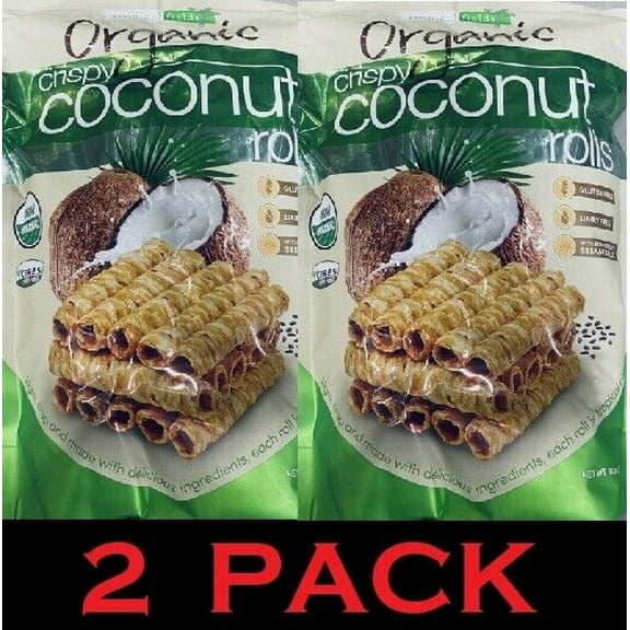 2x FIELDS USDA Organic Crispy Coconut Rolls 11 oz Bag - 2 PACK