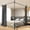 Black, variant on Heavy Duty 1" No-Drill Room Divider Rod - Rustproof Adjustable Tension Pole 4-10ft (H) 28-114inch(W) for Privacy Curtains & Temporary Walls, White