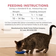 Purina Cat Chow Complete High Protein Dry Cat Food with Real Salmon, 15 lb Bag