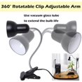 Wadoy Reptile Heat Lamp with 2 Bulbs & 360° Clip Holder, Heat Lamp for