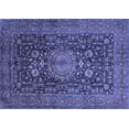thumbnail image 1 of Ahgly Company Indoor Rectangle Medallion Blue Traditional Area Rugs, 8' x 10', 1 of 4