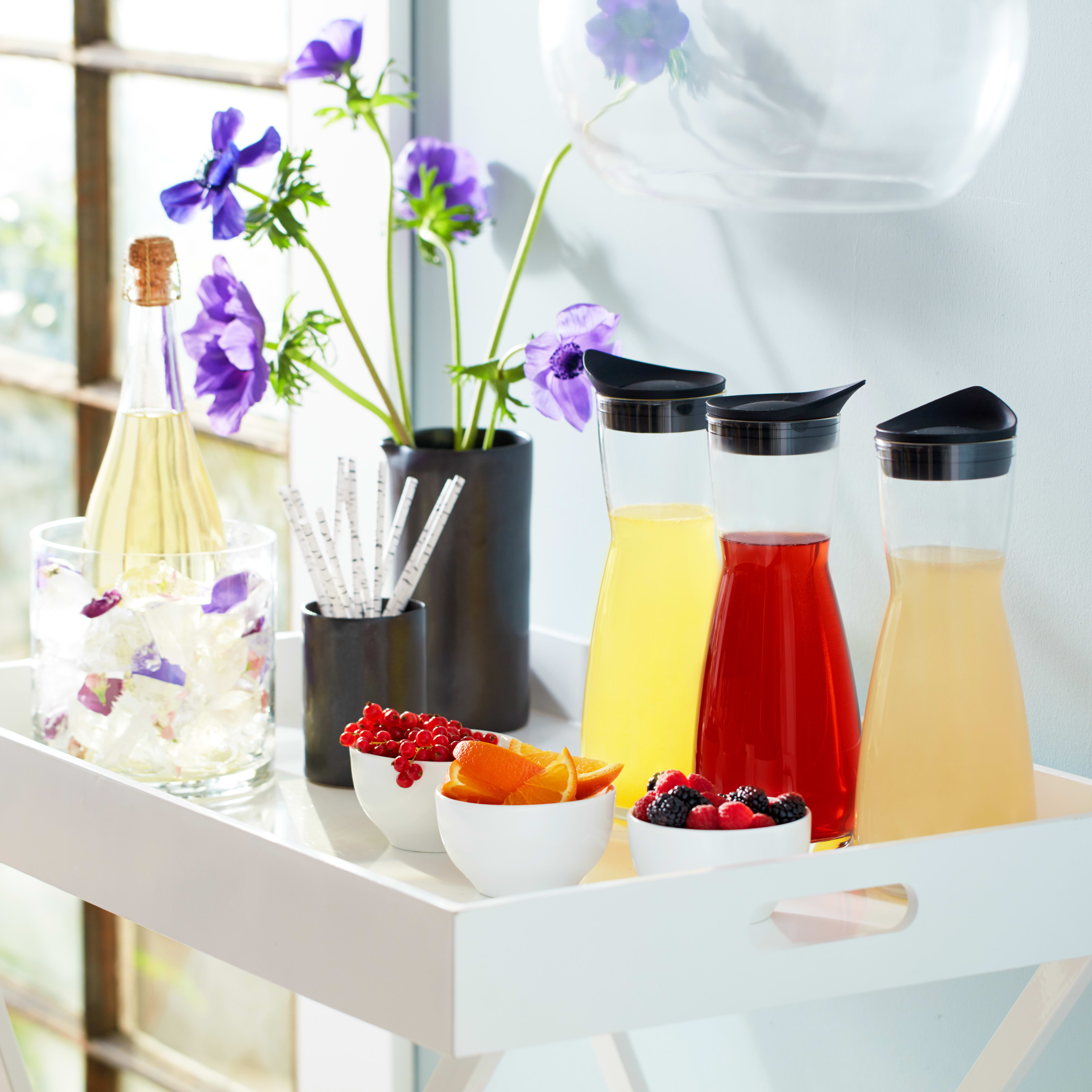  NETANY Carafe Set for Mimosa Bar Includes 4 Pack Glass