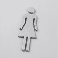 thumbnail image 3 of Letrero para puerta de baño Letrero para baño para hombre y mujer Letrero para baño de invitados Letrero para puerta de baño autoadhesivo 12 cm de alto, 3 of 6
