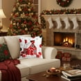 thumbnail image 5 of YIKA Santa Claus Christmas Tree Snowflake Elk pillow Christmas Pillow Covers 17.7x17.7 Inches Decorative Pillow Cases With Soft Fabric Hidden Zipper For Home Decor Cushion Throw Pillow B, 5 of 6