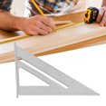thumbnail image 3 of LAFGUR Protractor Ruler,7inch Triangle Ruler Aluminum Alloy Clear Scale Measuring Right Angle Triangle Ruler,Aluminum Triangle Ruler, 3 of 8