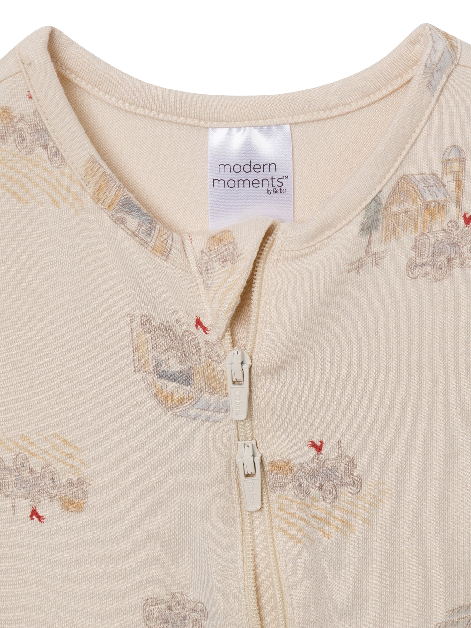 Modern Moments by Gerber Neutral Two-Way Zip Viscose Coverall, Sizes Newborn - 24 Months