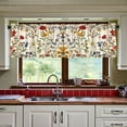 thumbnail image 3 of Yayeee Kitchen Curtains Tier Set of 2 Light Filtering 57"x36" Over Sink Window Panels, Beige Floral, 3 of 7