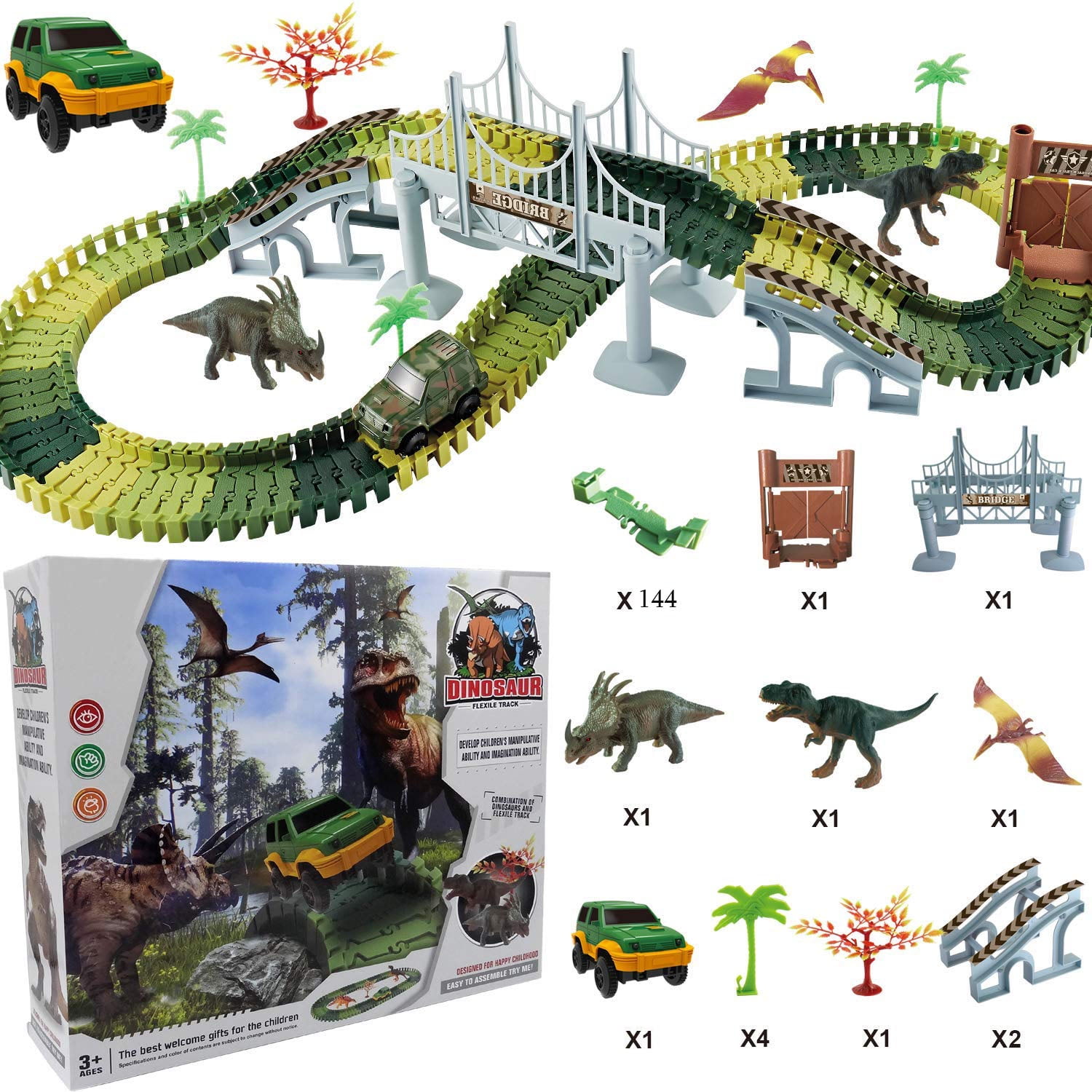 dinosaur race track toy