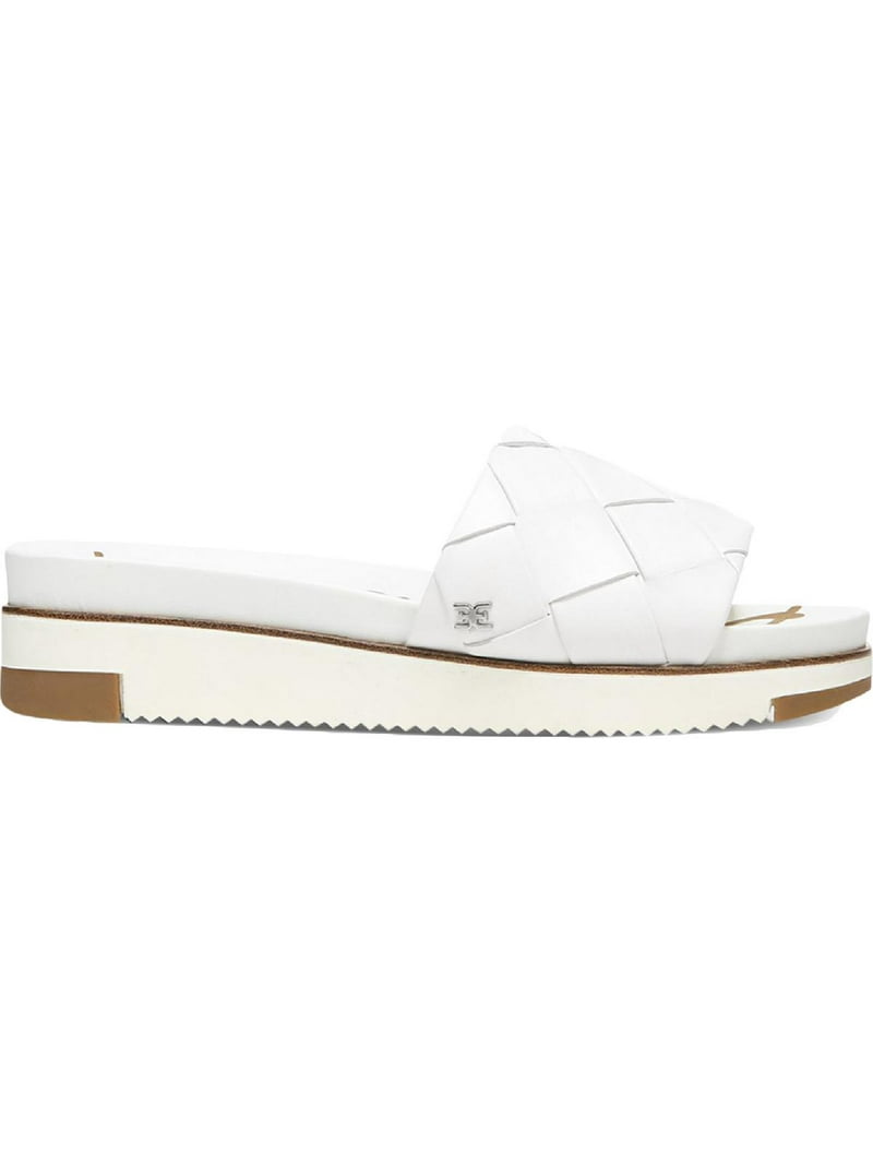Sam Edelman Adaley Leather Chunky Slides Sandals, Open Toe, Slip
