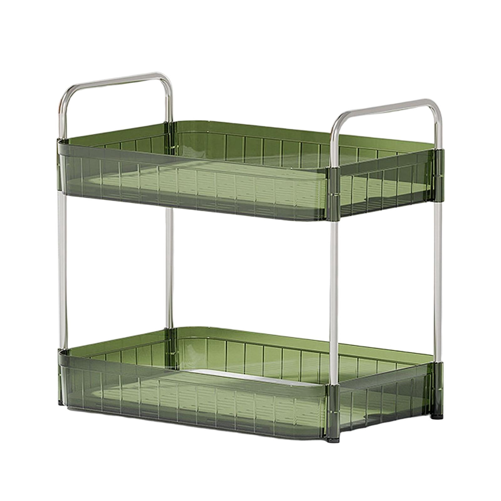 Metal Rack For Desk Drain Rack Double Layer Large Capacity Multipurpose Removable Stainless ...