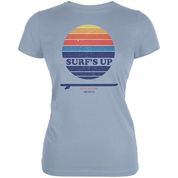 Old Glory Surf S Up Baja Malibu Light Blue Juniors Soft T Shirt Small Walmart Com Walmart Com