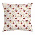 thumbnail image 1 of Woodland Throw Pillow Cushion Cover, Cartoon Animals with Wild Woodland Plants Blossoming Summer Growth Illustration, Decorative Square Accent Pillow Case, 24 X 24 Inches, Multicolor, by Ambesonne, 1 of 2