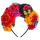 thumbnail image 1 of Day of The Dead Headpiece Flower Crown Flower Headband Festival Flower Headpiece, 1 of 4