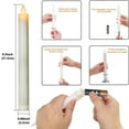 thumbnail image 3 of Skksst Flameless Flickering Taper Candles Light Christmas Wedding Party LED Candlestick with Holder, 3 of 7