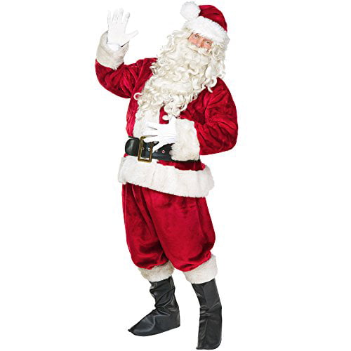 Boo! Inc. Jolly Old St. Nick Premium Adult Men's Santa Claus Suit ...