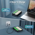 thumbnail image 3 of EBL AA AAA Battery Charger with Built-in Cable, High-Speed Charging 8 Bay LCD Battery Charger Independent Slot for AA AAA Ni-MH Ni-CD Rechargeable Batteries, 3 of 11