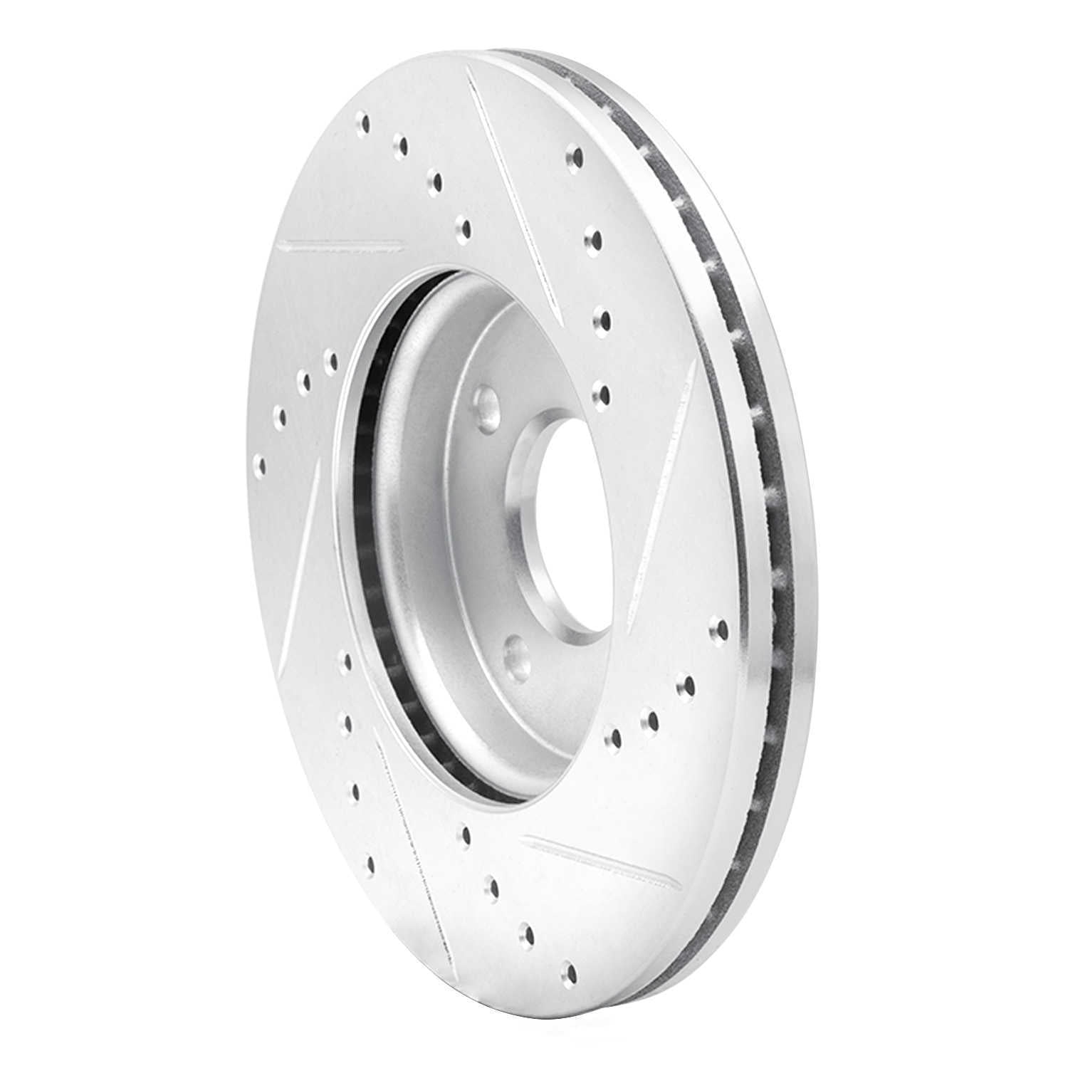 Dynamic Friction Company 631-54053L DFC Brake Rotor - Drilled And Slotted - Silver