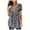 Gray, variant on IROINNID Women's Pleated Short Sleeve Printed Round Neck Button Tunic Tops