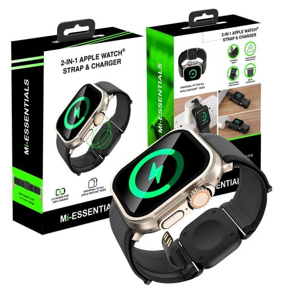 Visco VSC-UWB-BLK  Mi Essentials 2 In 1 Apple Watch Charging Band