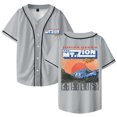 thumbnail image 1 of Josiah Queen The Mt. Zion Tour Merch Jersey de béisbol camisa con cuello en V mujeres hombres ropa de calle de manga corta, 1 of 3