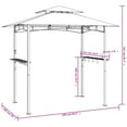 thumbnail image 5 of vidaXL BBQ Gazebo Anthracite Steel Medium Hooks BBQ Gazebo 94.5"x59.1"x95.7", 5 of 8