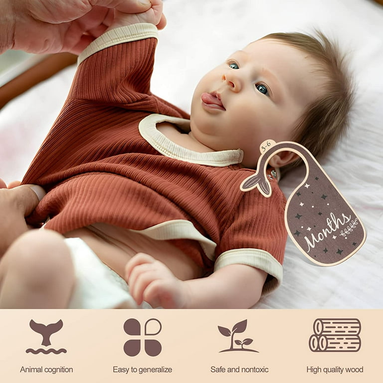 Baby Closet Dividers Infant Clothing Hangers Nursery Clothes Hanger Baby  Shower Gift Wooden Hangers Milestones 