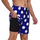 thumbnail image 2 of Fotbe Navy And White Polka Dot Traje de Baño para Hombre – Shorts de Natación de Secado Rápido con Forro y Bolsillos-Large, 2 of 6