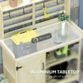 thumbnail image 3 of Outsunny Wooden Potting Bench, Outdoor Potting Table with Storage Cabinet, Storage Shelves, Sink, Water Tap for Backyard, Patio, Balcony, Natural, 3 of 9