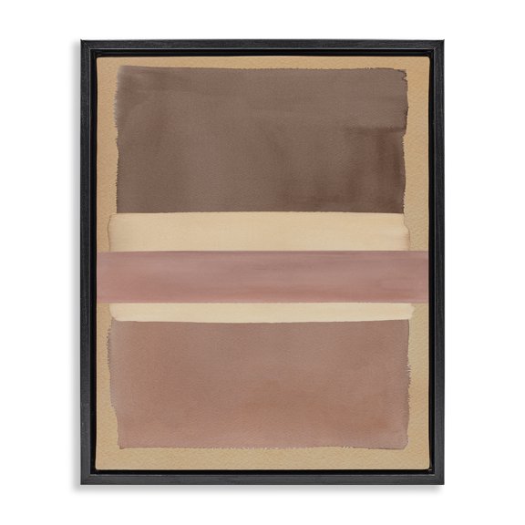 Stupell Industries Modern Fun with Neutral Hues Black Floating Frame Canvas Art, 17 x 21, by Nina Jacobs