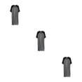 thumbnail image 3 of Guardurnaity Camisón Ropa de dormir Ligero Pijama de manga corta Transpirable Cuello Camisa de dormir Empalme Camisón Negro / Oscuro XL Type1 NO1, 3 of 6