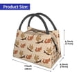thumbnail image 2 of Yiaed Cartoon Squirrel Print Lunch box lunch bag Portable Insulated Lunch Box for Women Men Cooler Tote Bag with Front Pocket for Work Picnic Travel, 2 of 6
