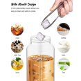 thumbnail image 3 of Botella de agua de vidrio Nefeeko de 1 litro con pajita, marcador de tiempo, sin BPA, 3 of 6