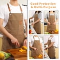thumbnail image 4 of Delantal de chef Tosewever de lona con parte trasera cruzada y correas ajustables, 4 of 7