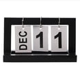 thumbnail image 2 of simhoa Wooden Flip Card Number Perpetual Desk Calendar for Home Office Decor Black, 2 of 2