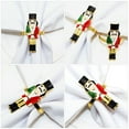 thumbnail image 4 of 4 Pcs Walnut Soldier Napkin Buttons Holiday Party Decorations (4) 4pcs Christmas Rings Valentines Table Top Dining Decors Serviette Buckle for Hotel Banquet, 4 of 6