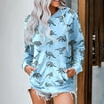 thumbnail image 2 of Ladies Cute Dinosaur Print Hoodie, 2 of 5