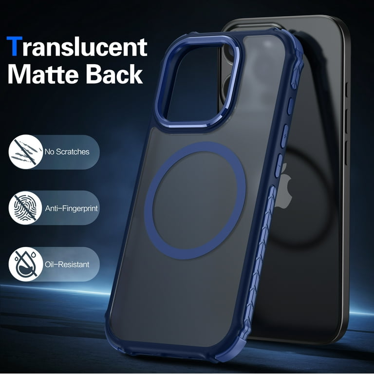 ANTSHARE Custodia Magnetica Per Phone 16 (6,1") – Trasparente Opaca – Antiurto Con Pellicola 9H E Anello MagSafe