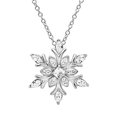 thumbnail image 1 of Collar de Plata, Zirconia Cúbica, Colgante Copo de Nieve, Copo de Nieve, Día de la Madre, Regalo para Fiestas, Cumpleaños, Rojo Verde, 1 of 4