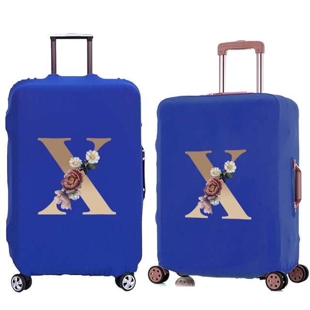 Luggage Cover Travel Suitcase Protective Cover for Trunk Case 18 '' -28 '' Foldable Elastic Suitcase Cover Gold Pattern 8gold X M