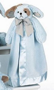 New Bearington Baby Blue WAGGLES Puppy Dog Hooded Animal Towel cute boy gift 