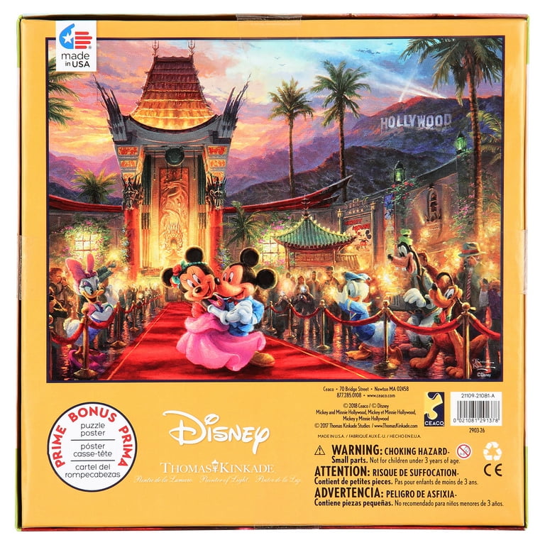 Thomas Kinkade Disney - Mickey and Minnie Hollywood - 750 Piece Puzzle | Ceaco