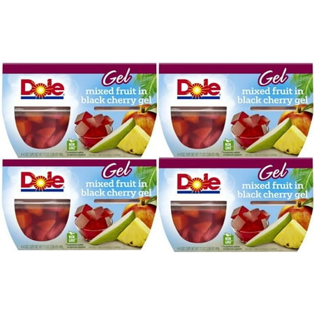 Cherry Merlot Fruit - (16 Cups) Dole Fruit Bowls Mixed Fruit in Black Cherry Gel, 4.3 oz cups
