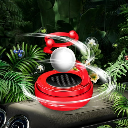 PBAZIH Solar Powered Car Air Freshener Long-Lasting Car Perfume New Car Scent Eco-Friendly Odor Removal for Car Interiors Freshener for Vehicle Natural Fragrance Solar Energy-Powered