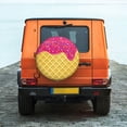 thumbnail image 6 of Yiaed Red Ice Cream Print Tire Wheel Cover, Waterproof Spare Tire Cover Fit for Jeep, Truck,Trailer, RV, SUV, Camper and Most Vehicle-17 inch, 6 of 6