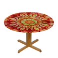 thumbnail image 3 of Orinice Colorful Design Patterns Round Table Cover Stain Resistant Washable Indoor Outdoor Tablecloth Kitchen Dining Wedding Parties 100% Polyester Fiber 46-50, 3 of 8