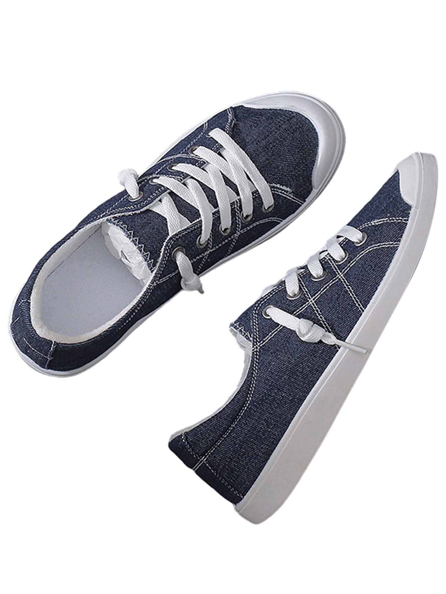 Womens Canvas Low Top Sneaker Lace-up Fashion Casual Shoes 