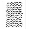 Black Chevron Drawing Abstract Pattern Contemporary Modern Trendy Black & White Canvas Art by Pied Piper Creative