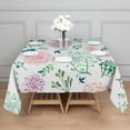 thumbnail image 5 of 52x52 Inch Waterproof Square Tablecloth, Thickened Polyester Table Cover for Dining & Parties, Floral Print, 5 of 6